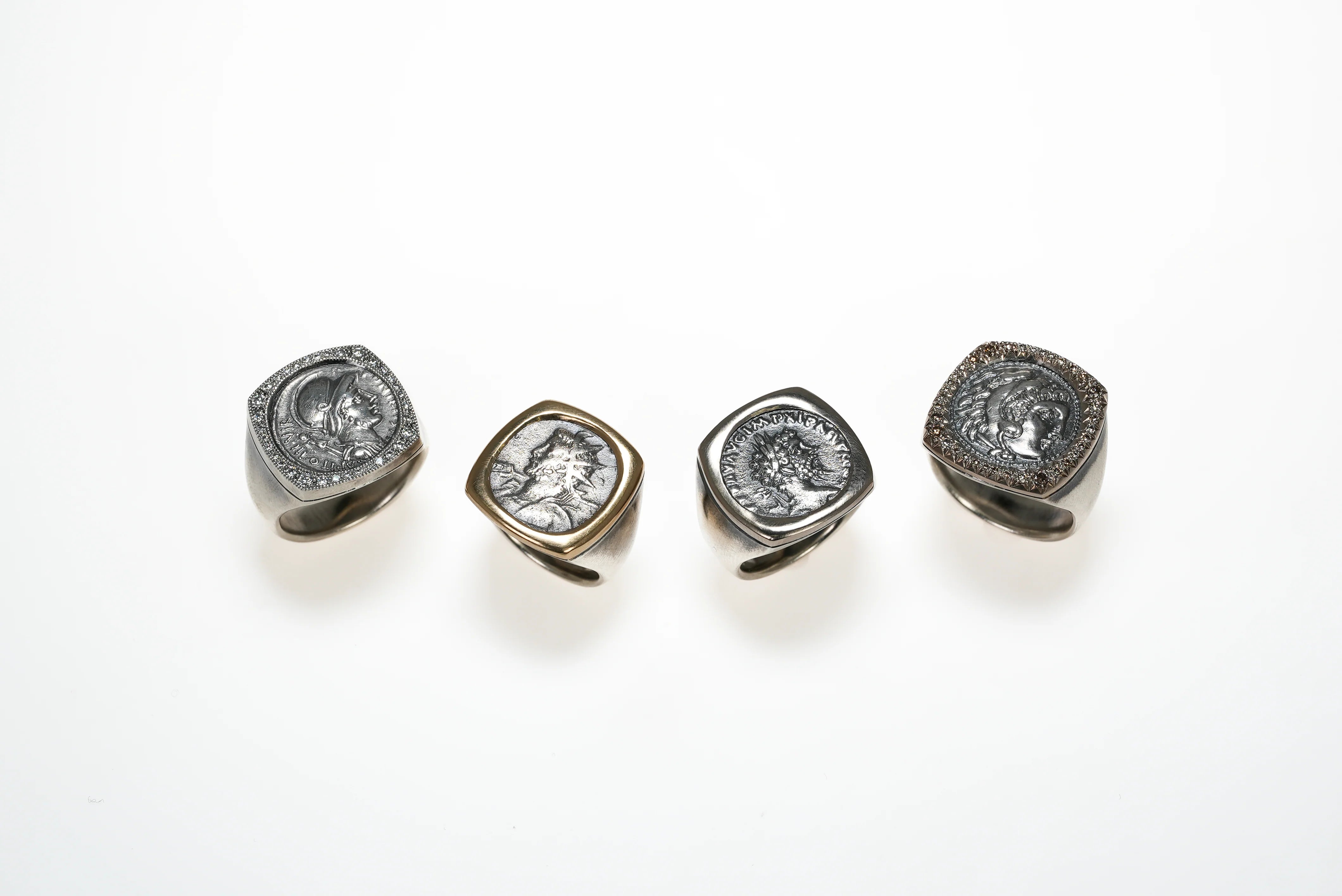 One off Antique Coin Ring & Antique Chain Bracelet