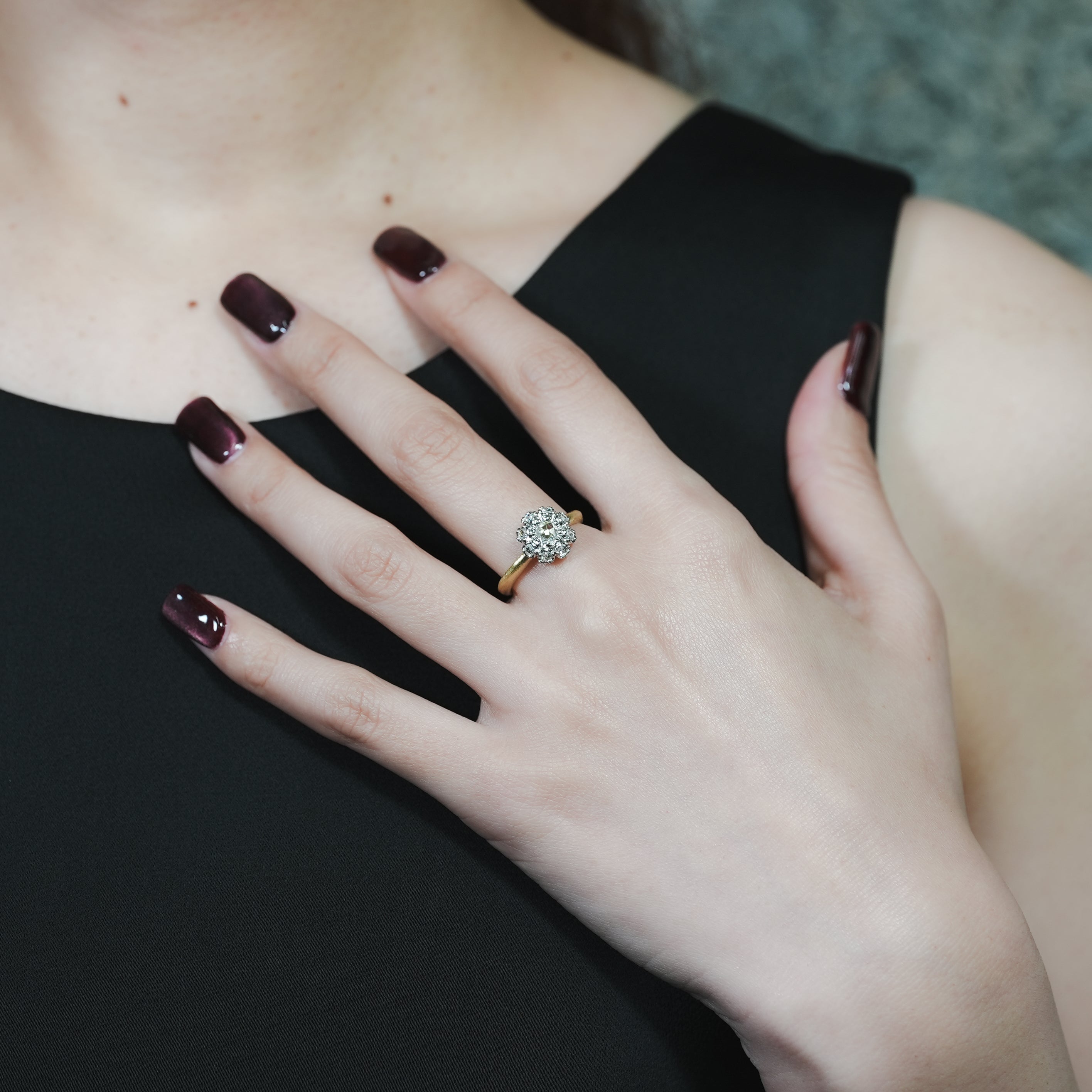 hum ROSE CUT DIAMOND PAVE RING rc-R99S | ヤマダウェブコム