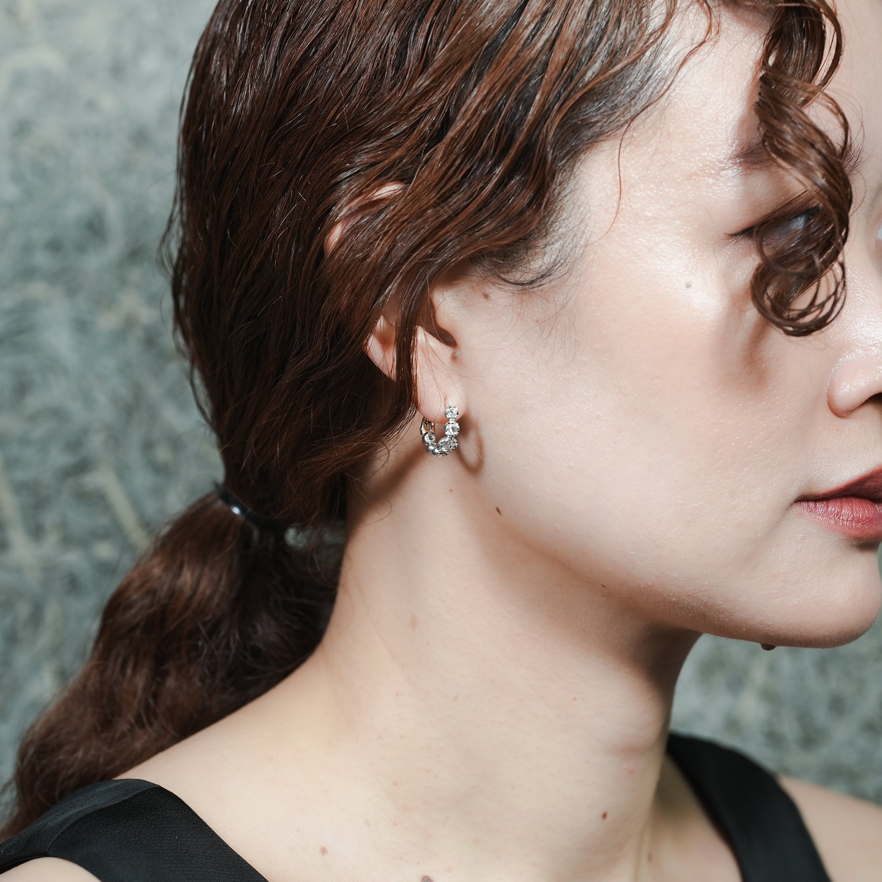 hum ハム ROSECUT DIAMOND PIERCED EARRINGS [rc-P122M] ピアス ローズ