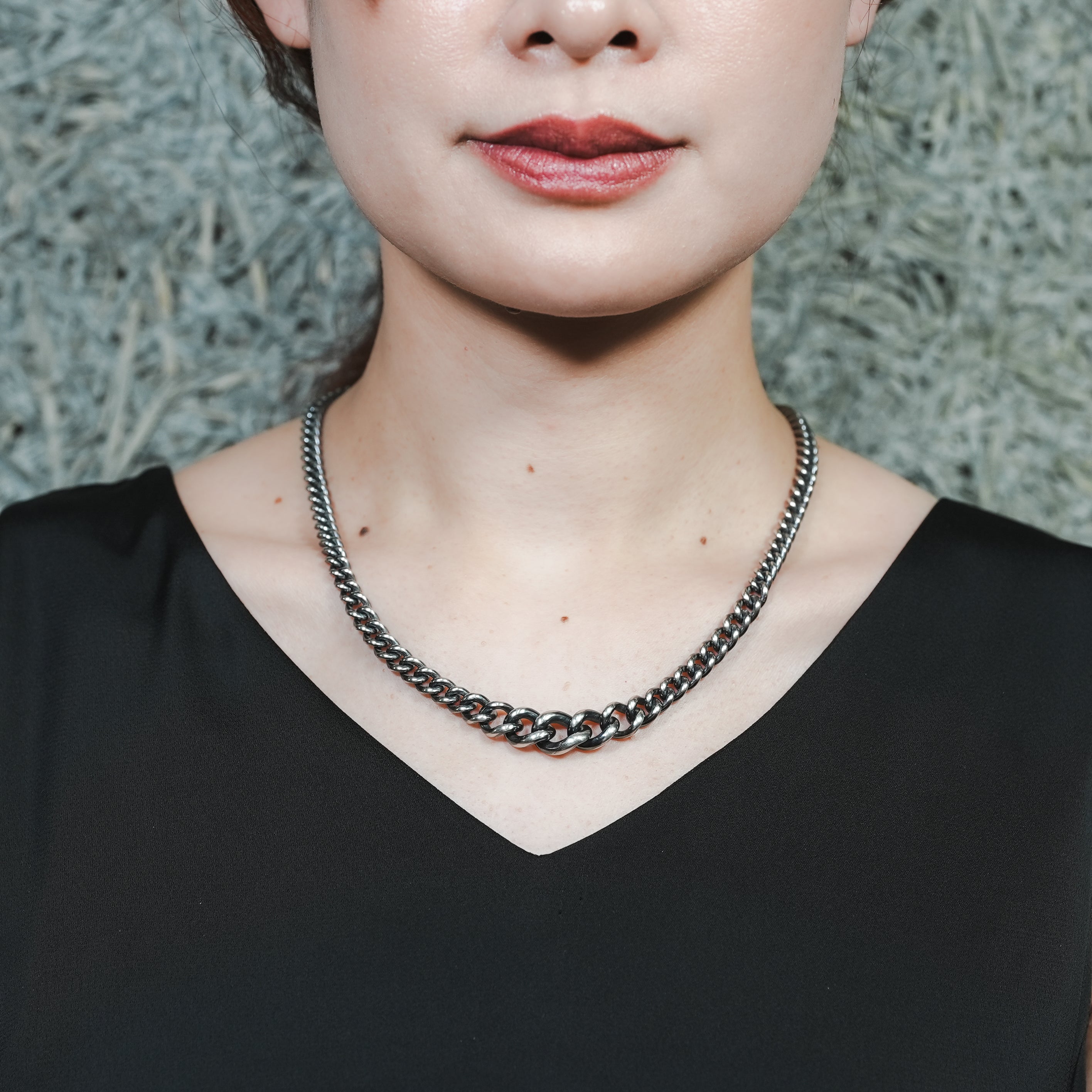 HUMETE GRADATION CHAIN NECKLACE [et-N139]