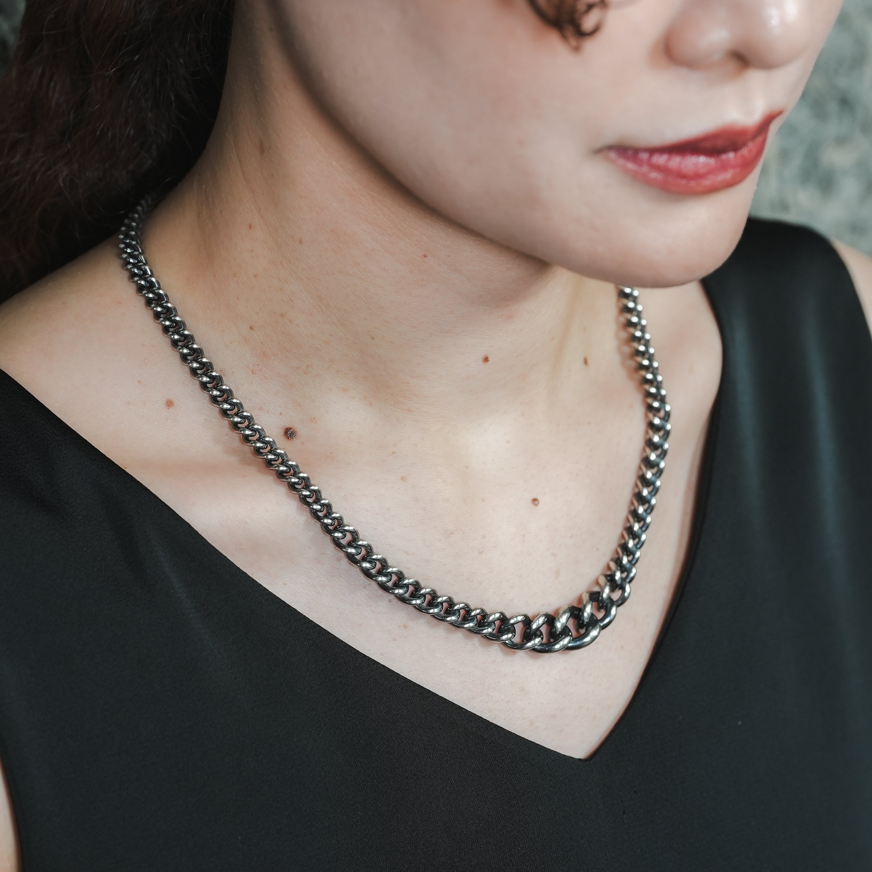 HUMETE GRADATION CHAIN NECKLACE [et-N139]