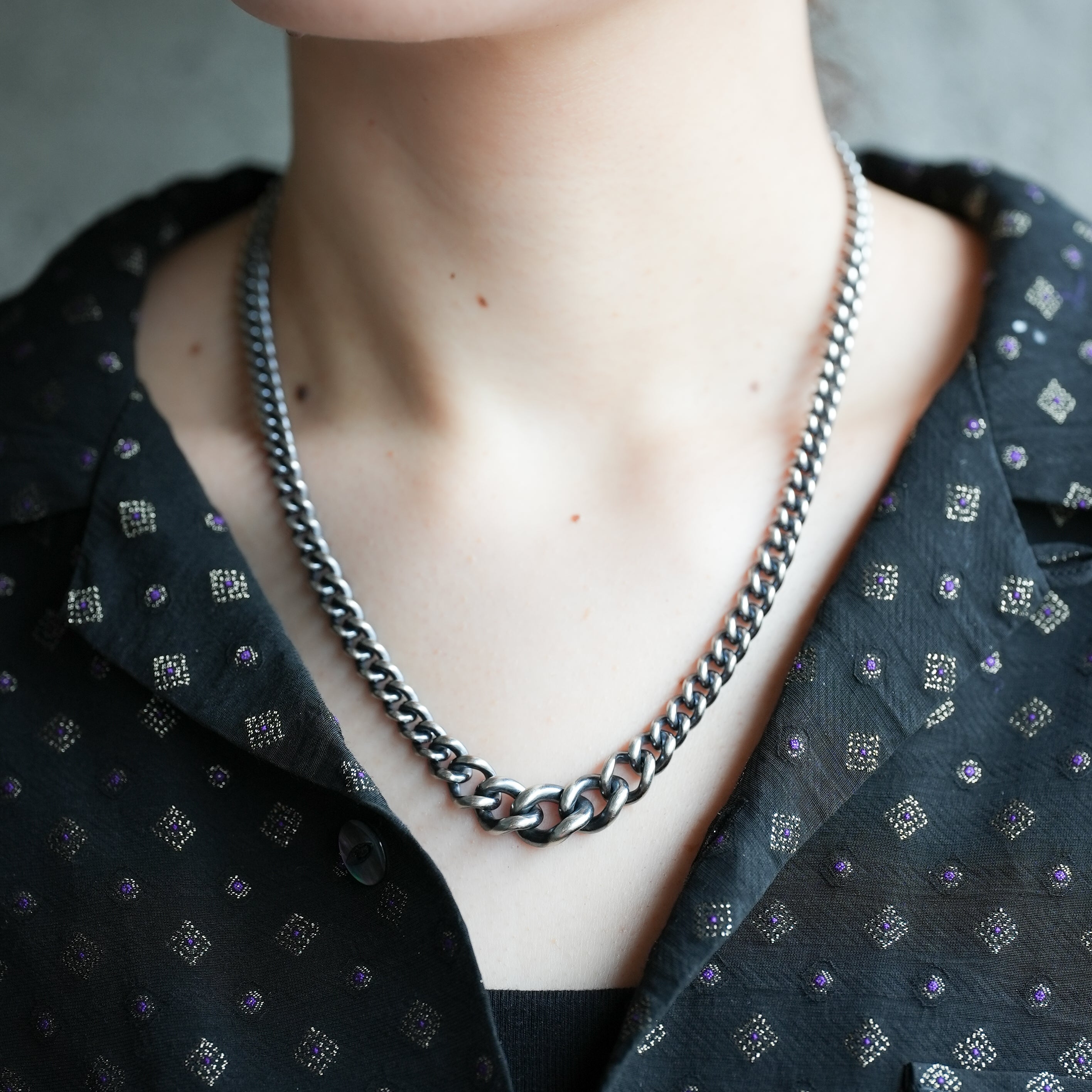 HUMETE GRADATION CHAIN NECKLACE [et-N139]