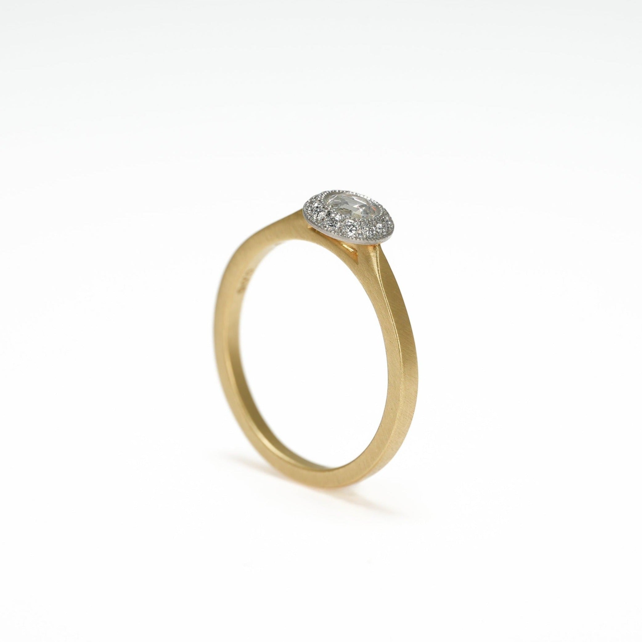 ROSECUT DIAMOND SOLITAIRE RING [M-R17COM]