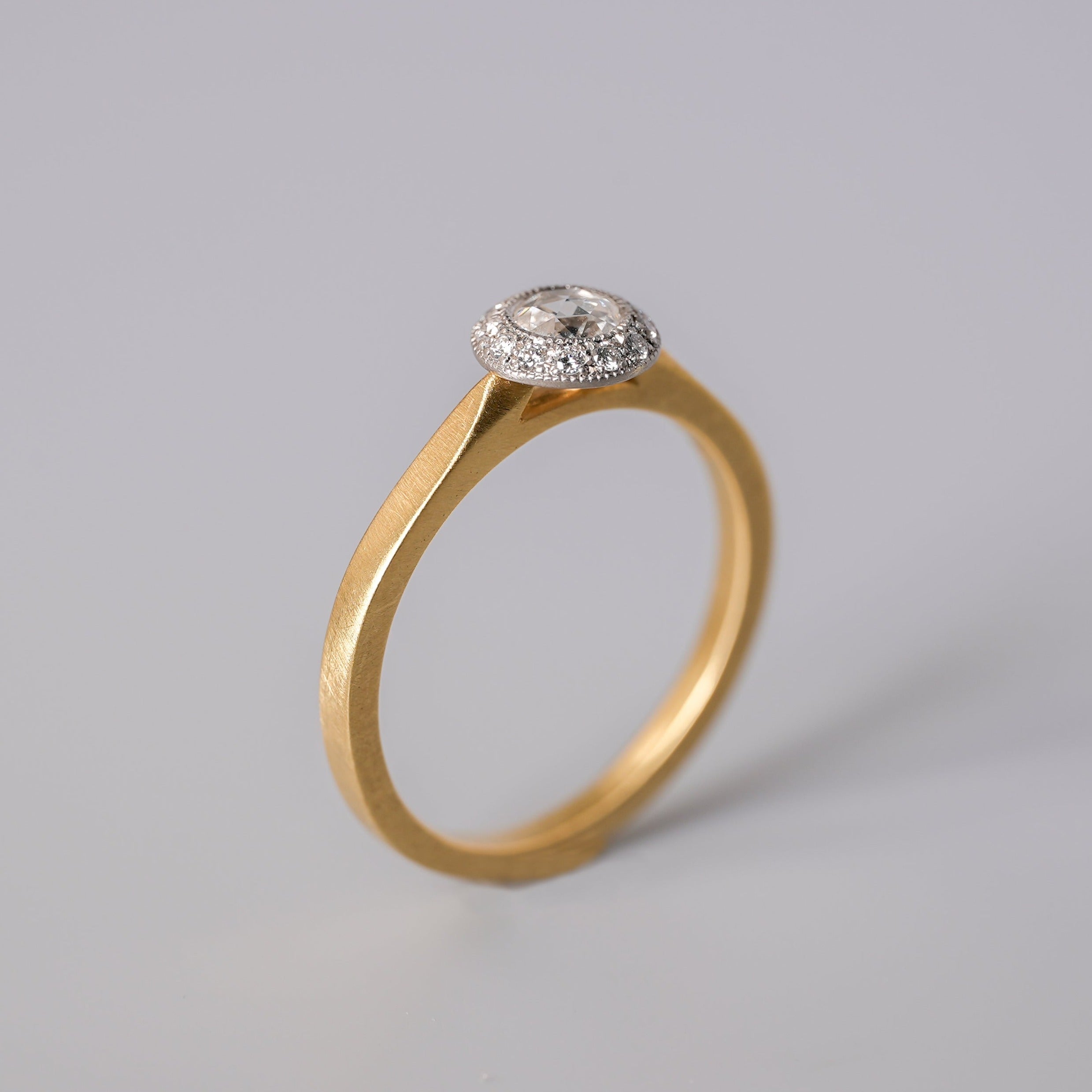 ROSECUT DIAMOND SOLITAIRE RING [M-R17COM]