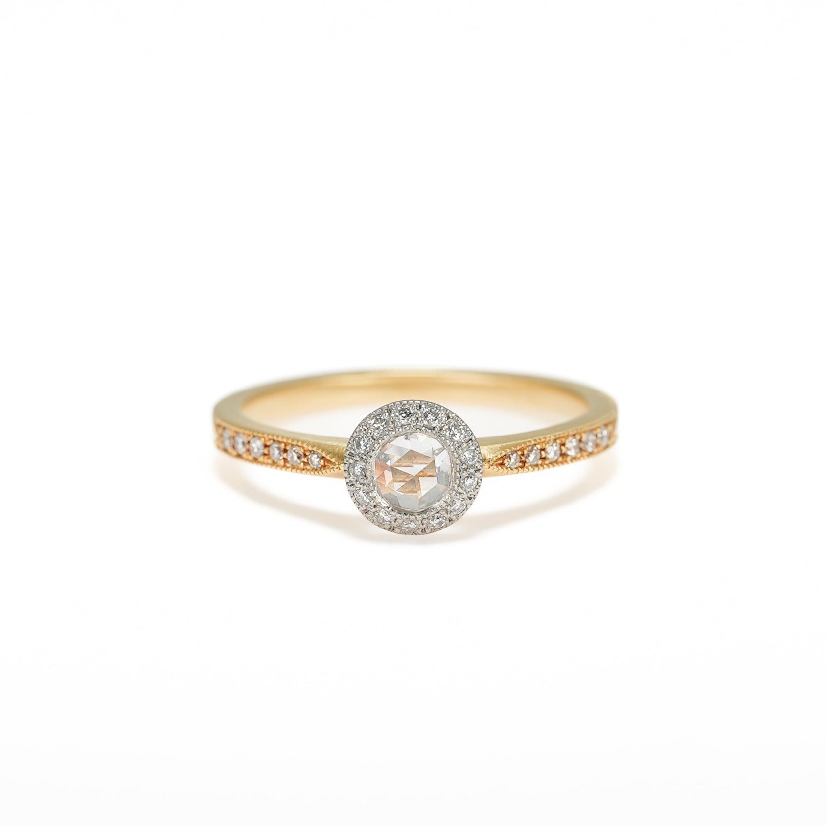 ROSECUT DIAMOND SOLITAIRE RING [M-R18]