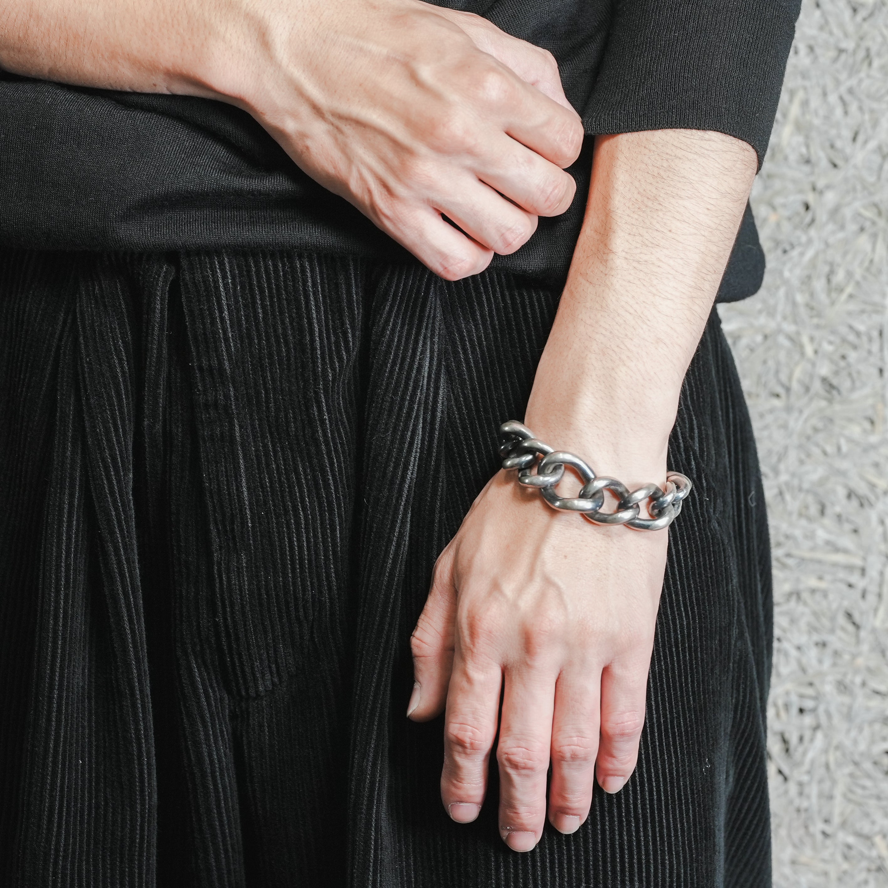 hum ハム HUMETE CHUNKY CHAIN BRACELET [MR-BR11-M-2022] ブレスレット シルバー チェーン