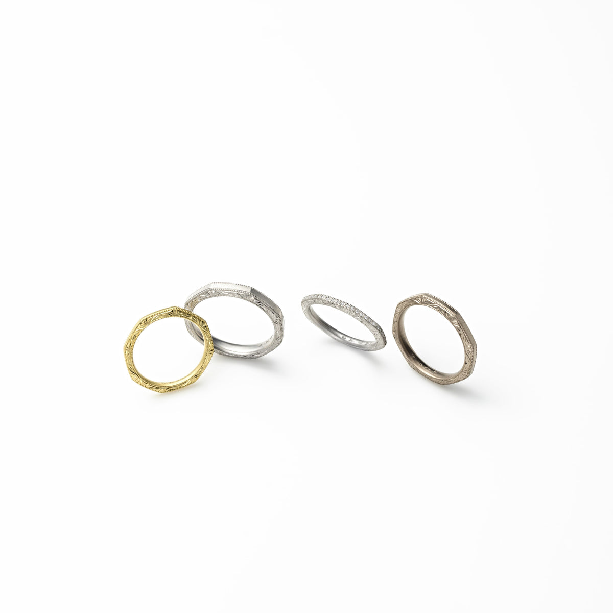 hum ハム OCTAGON RING リング ゴールド プラチナ 和彫り