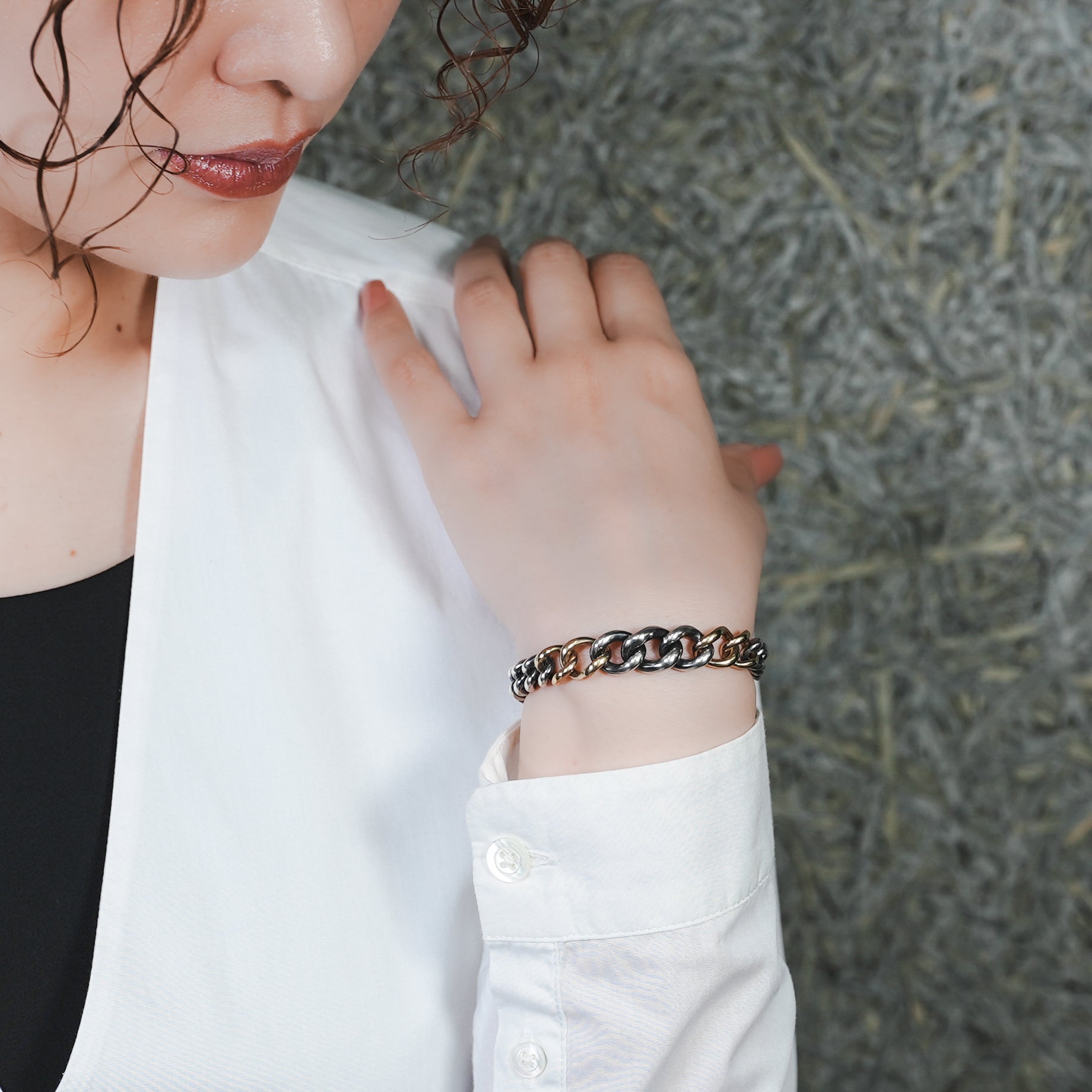 hum ハム HUMETE GRADATION CHAIN BRACELET [et-BR131m-ND] ブレスレット シルバー チェーン