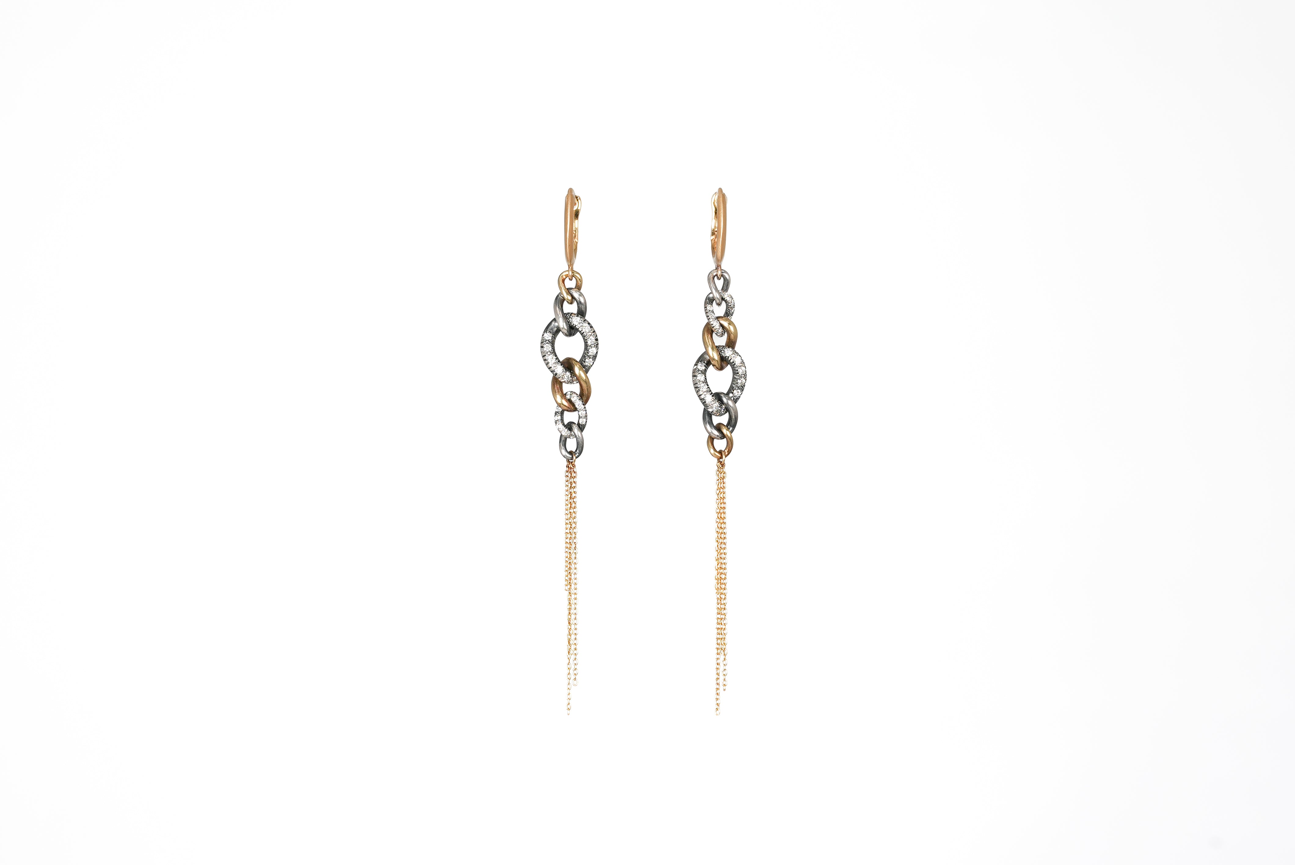 HUMETE CHAIN PIERCED EARRINGS [et-P54]