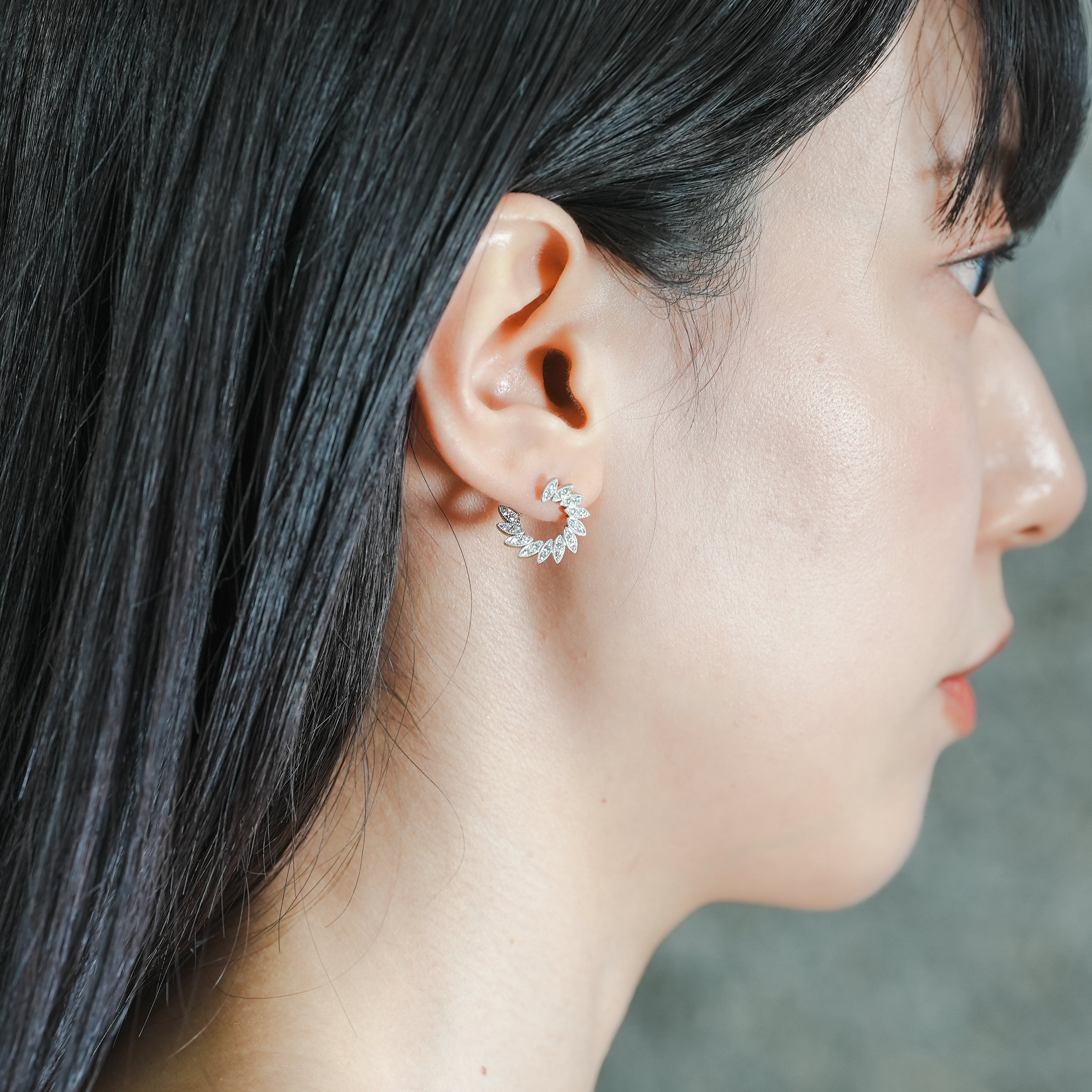 LACE COLLECTION ’GARLAND' PIERCED EARRINGS [la-P282]