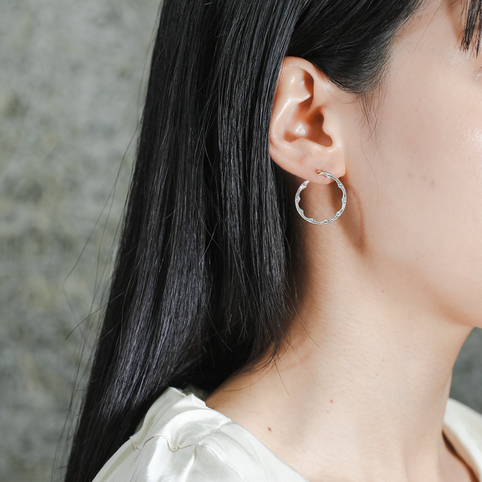 LACE COLLECTION ’GARLAND' PIERCED EARRINGS [la-P283]