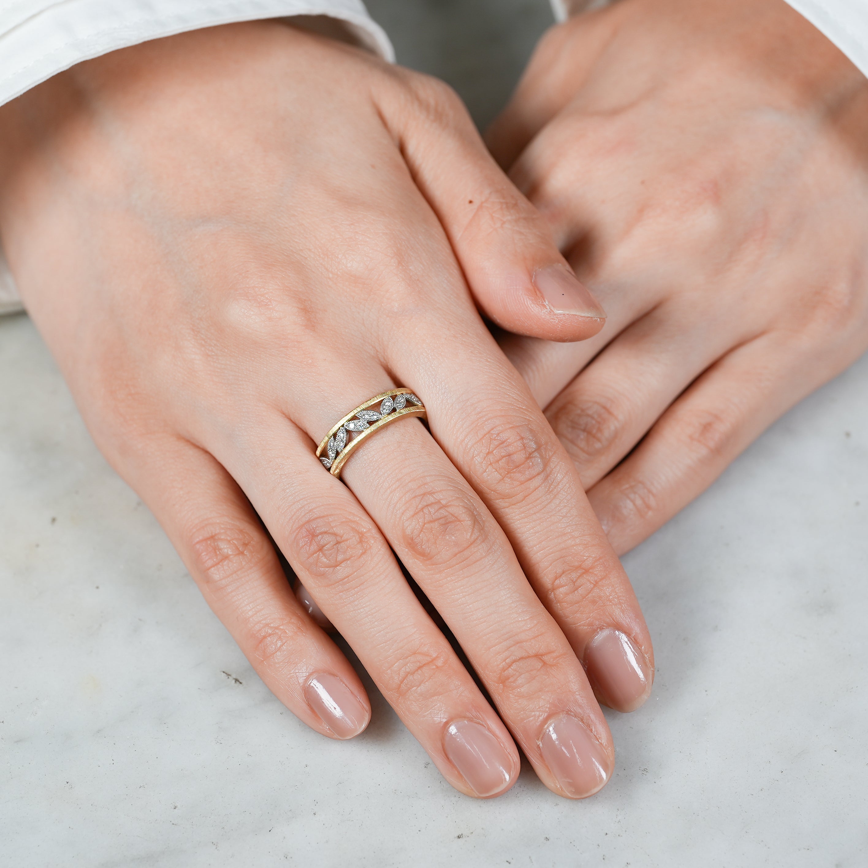 hum ハム LACE GUILLOCHE RING [la-R165] リング ゴールド プラチナ