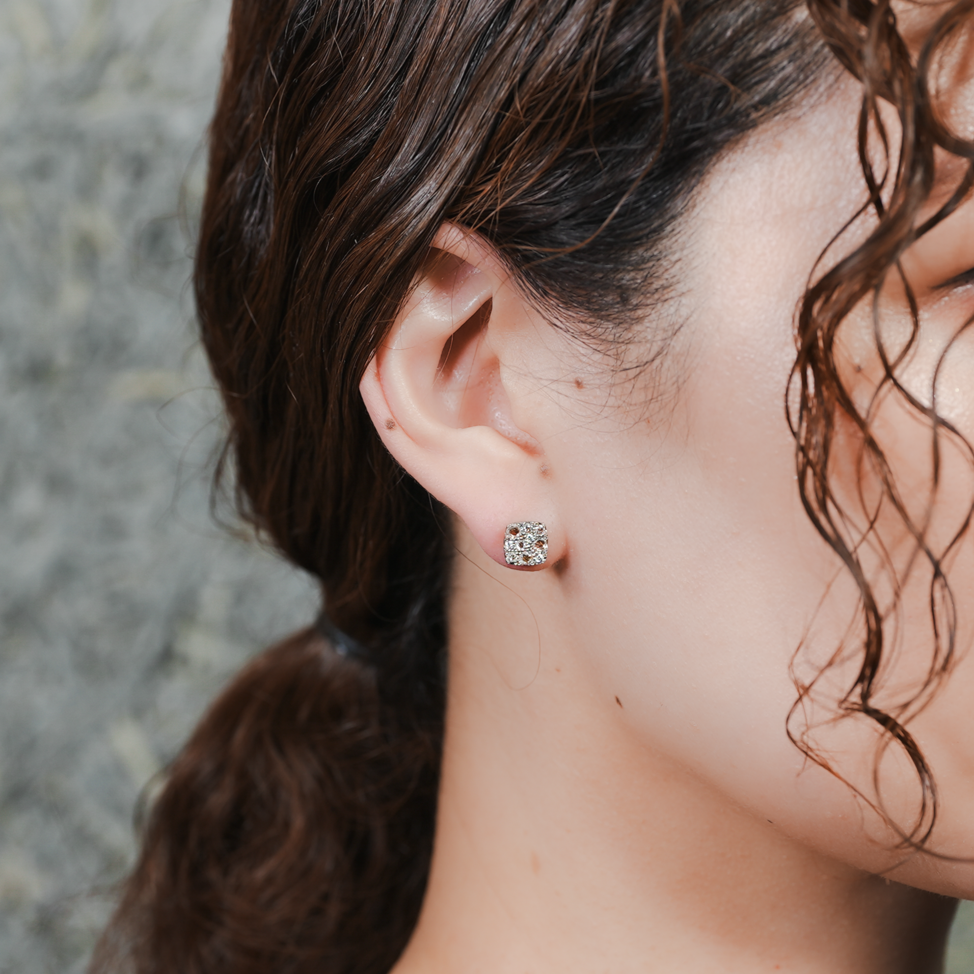 hum ハム ROSECUT DIAMOND PAVE PIERCED EARRINGS rc-P103S hum ハム ROSECUT DIAMOND PAVE PIERCED EARRINGS rc-P103S