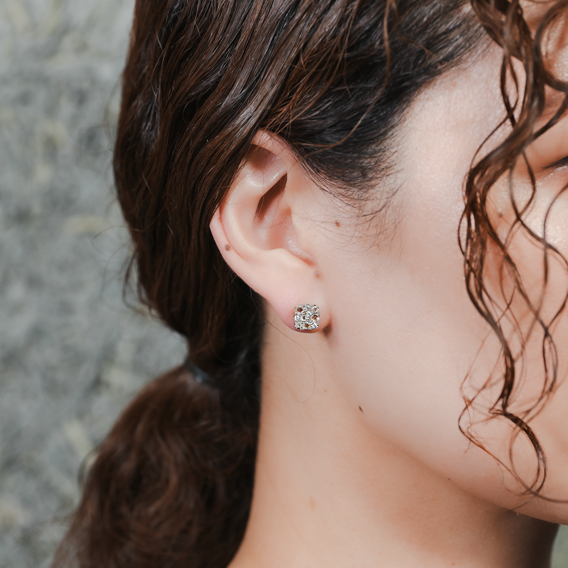 hum ハム ROSECUT DIAMOND PAVE PIERCED EARRINGS rc-P103S ピアス ダイヤモンド パヴェ