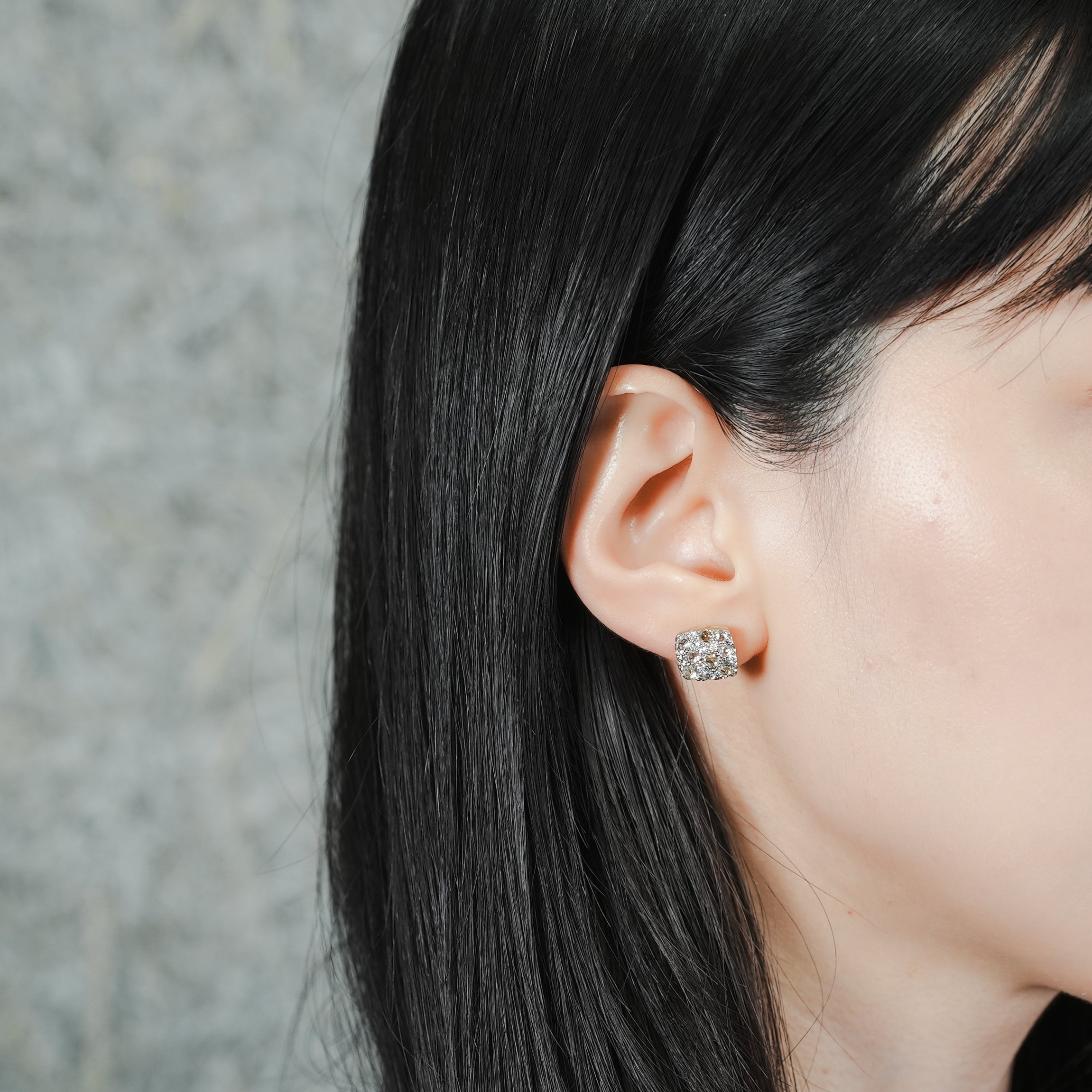 hum ハム ROSECUT DIAMOND PAVE PIERCED EARRINGS rc-P104M ピアス ダイヤモンド パヴェ